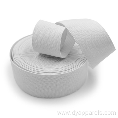 1 inch White Elastic 25mm Flat Woven Elastic